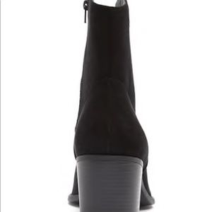 Black, faux suede booties